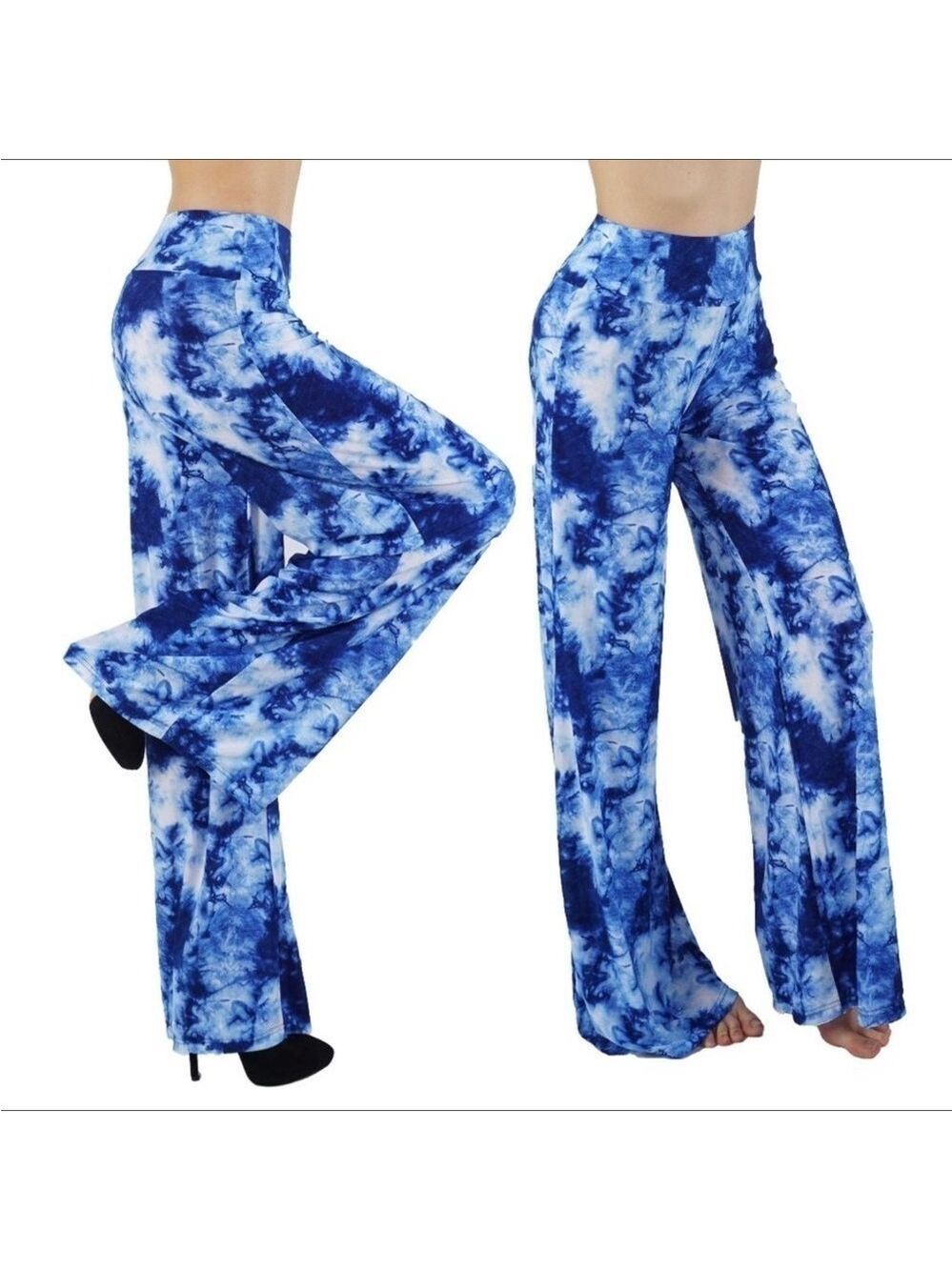 Blue and White Palazzo Pants